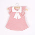 Children's Wear Dress Girls  Dresses For Party and Wedding with 100% Cotton Striped Lapel Fly Sleeves