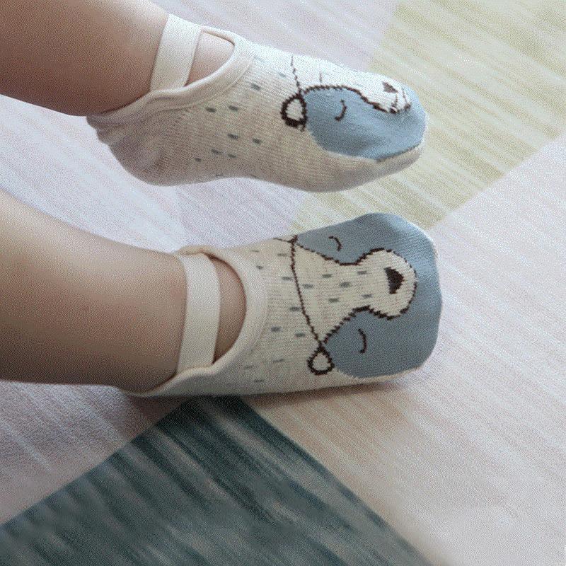 Luxury Modern Baby Socks Infant Walk Socks Toddler Floor Non-slip Cute Cotton Shoes 6 Colors Polyester Socks For Kids