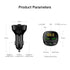 3.4A Fast Black Car Charger FM Transmitter Bluetooth Dual USB Mobile Car Phone Charger Fast Charging MP3 TF Card Music Car Kit