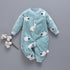 Newborn Baby Clothes Dinosaur Print Baby Boy Romper Warm Infant Soft Fleece Jumpsuit For Winter