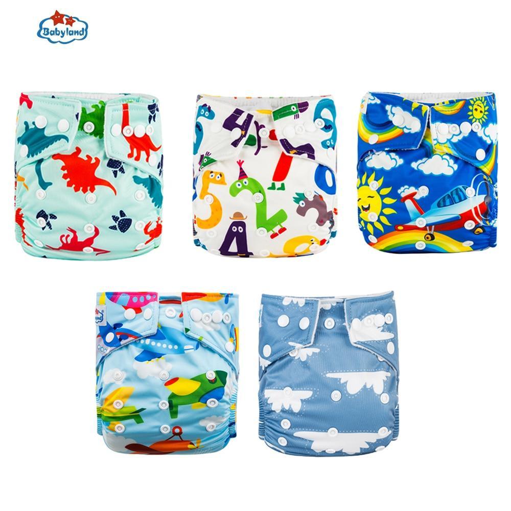 Modern Luxury Printed Baby Nappy 5pcs/Lot Washable Diapers Good Quality Pocket Diaper For Kids