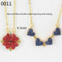 New Fashion Folding Four Clover Pendant Heart Necklaces Simple Flower Necklace for Women Birthday Jewelry