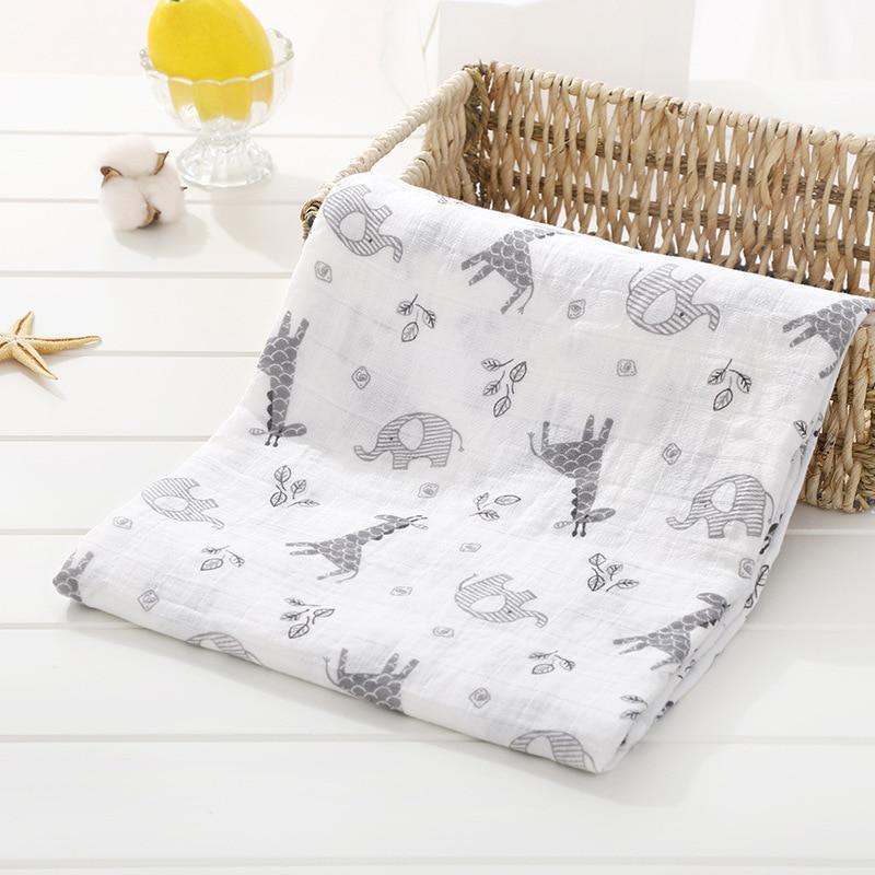 Muslin Cotton Diaper Baby Blankets Newborn Swaddle Blanket Infant Multi Purpose Bath Towel