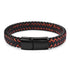 Handmade Luxury Modern Leather Black Blue Braided Leather Bracelet for Men Stainless Steel Design