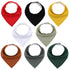 8PCS/SET Comfortable Colorful 100% Organic Cotton Adjustable Snaps Bandana Saliva Bibs For Baby Boys & Girls Kids