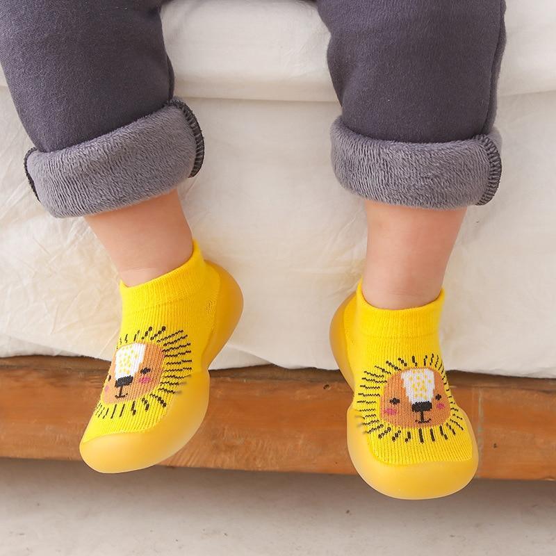 Baby Shoes First Shoes Toddler First Walkers Boy Soft Sole Rubber Outdoor Baby Shoes Cute Animal Baby Anti-slip Booties