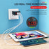 Modern Black White Quick Charge 3.0 USB Charger 5V 3A Digital Display Fast Charging Wall Phone Charger