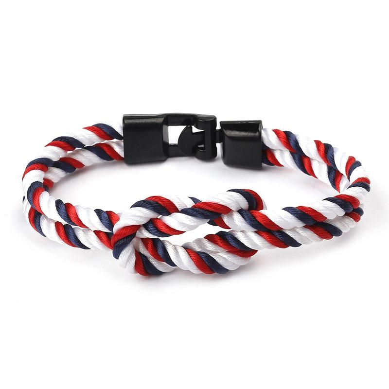 Modern Elegant Multi-Layer Concentric New Knot Braided Nylon Rope Men Anchor Amazing Bracelet Charm Couple Bracelets For Women Navy Jewelry Friendship