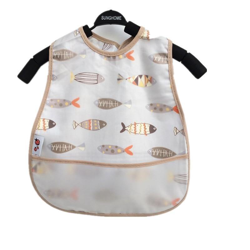 Modern Interesting Cartoon Adjustable Baby Bibs Waterproof Lunch Feeding Bibs Baby Cartoon Feeding Cloth Children Bib For Kids