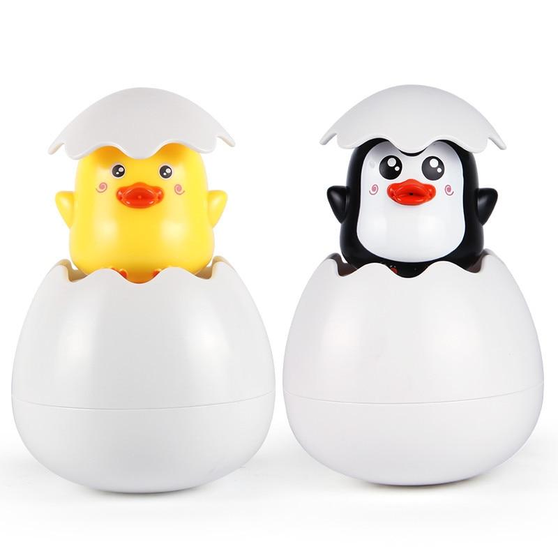 Modern Cartoon Duck Baby Water Toys Bath Toys Children Bathroom Sprinkler Toys Penguin Clockwork For Kids