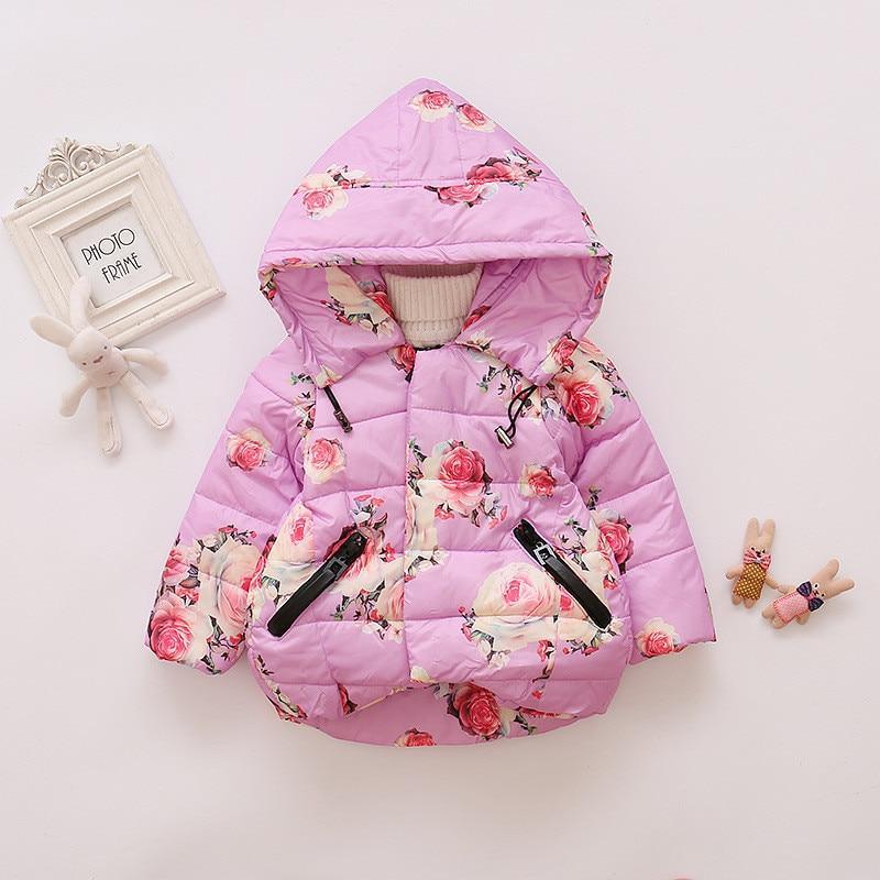 Luxury Modern Designer New Winter Baby Outerwear Hooded Printed Cotton Padded Jacket and Coats For Babies and Girls Kids