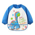 Cute Cartoon Print Baby Waterproof Long Sleeve Apron Children Feeding Smock Bib Baby Accessories