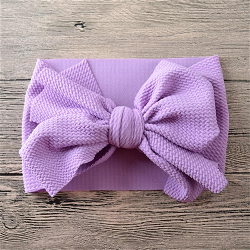 Newborn Large Bow Headwrap for Baby Girl Fabric Messy Bow Headband Turban Bowknot Tie