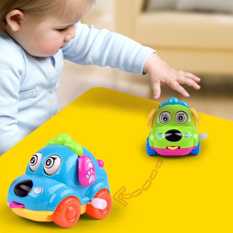 Baby Toys Cartoon Animal Dog Wind Up Toys Running Car Clockwork Educational Toys Infant Baby Mobile Rattle Toy For Kids