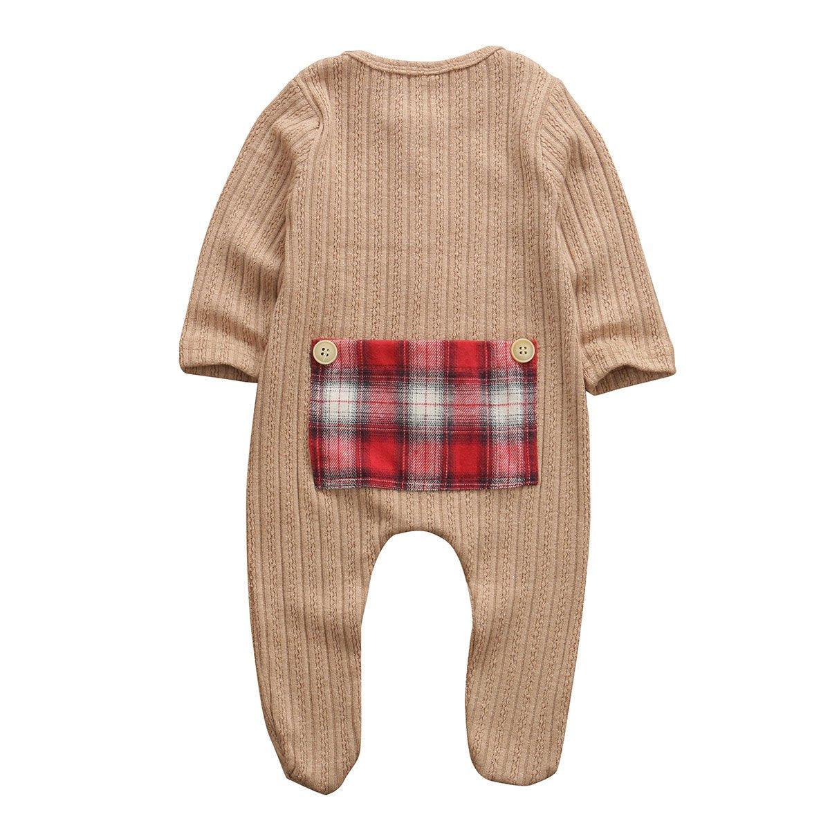 Newborn Baby Boy Girl Long Sleeve  Cotton Romper Jumpsuit Playsuit One Pieces Baby Clothes 0-9M In Famous Holidays Pajamas Style