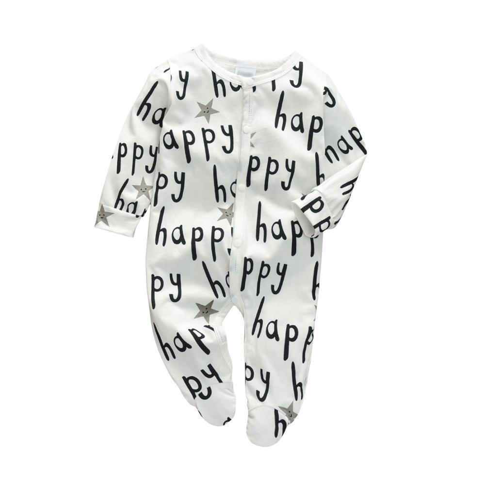 Modern Printed Baby Boys and Girls Romper Cotton Long Sleeve Jumpsuit for Infant Clothing Newborn Baby Kids