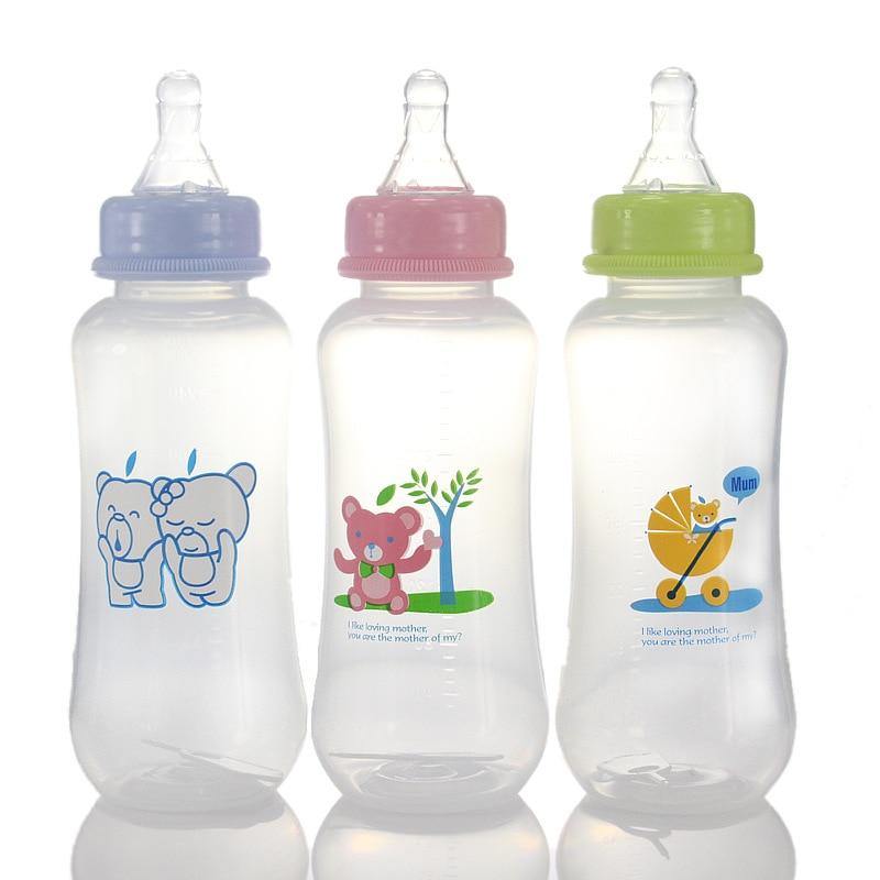 Baby Bottle Cartoon Animal Newborn Bottle Training Anti-flatulence Cup Portable Baby Doodle Bottle For Kids