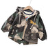 Newborn Baby Boys Jacket Hooded Coat with 100% Cotton Military Camouflage Style for Children In Modern Design