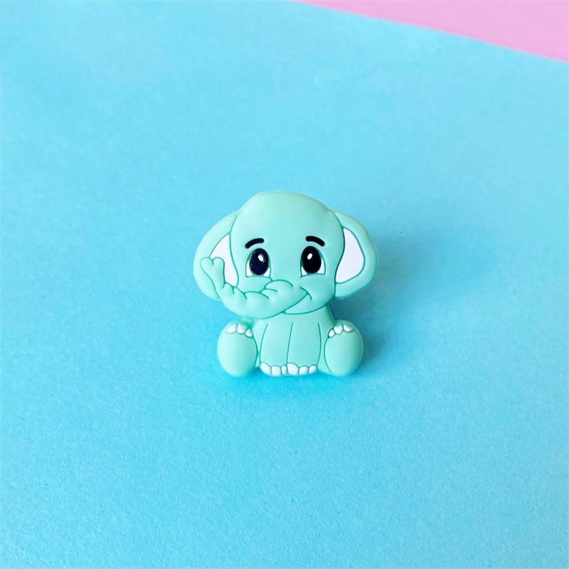 2pc Silicone Elephant Teether  Baby Silicone Chew Charms Baby Teething Gift Toddler Toys Unique Design