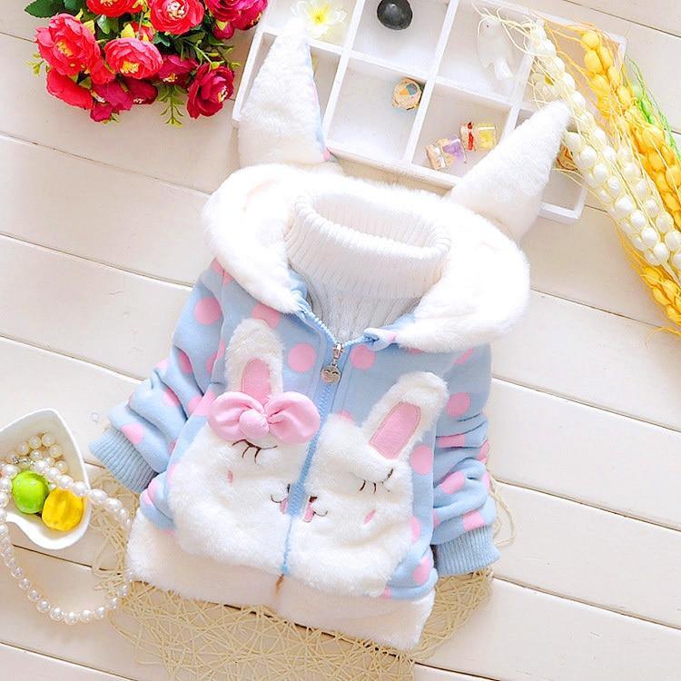 Luxury Modern Girls Winter Jackets Newborn Coat Hooded Baby Jacket For Girls