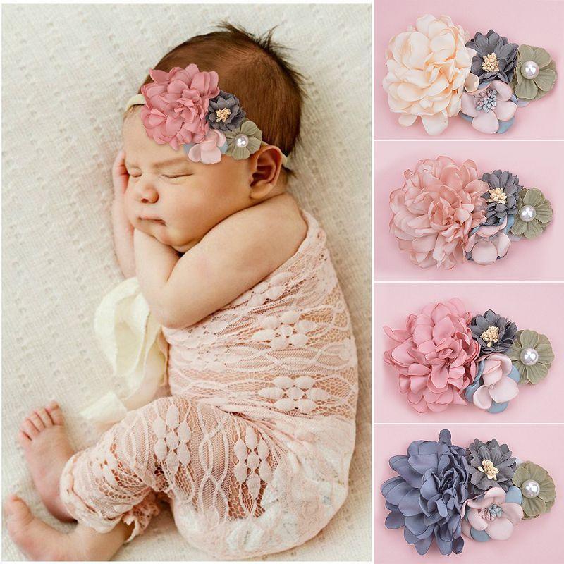 Luxury Modern Handmade Headwear Cute Baby Girls Headbands Accessories Flower Band for Newborns Toddler Infants Fashion Bow for Girls