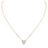 New Female Fashion Crystal Heart Necklace Pendant  Short Gold Chain Necklace  Charm Gifts Girlfriends