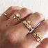 Elegant Women Fashion  Mary Geometric Amazing Flowers Leaf Premium Gold Finger Rings Boho Charm Luxury Jewelry Accessories Mother's Day Gifts