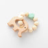 Modern Baby Silicone Wooden  Nursing Bracelets Wood Teether Silicone Beads Teething Wood Rattles Toys for Baby