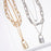 Multi Layer Lover Lock Pendant Choker Chain  Necklace For Women Luxury Jewelry Cool Style