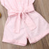 Baby Girls Clothes Sleeveless Turn-down Collar One-Pieces Romper Solid Color Girls Jumpsuit Dress for Girls