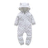 Modern High Quality Newborn Infant Baby Clothes Fleece Jumpsuit Boys Romper Hooded Jumpsuit Bear For Kids