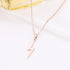 New Elegant Stainless Steel Necklace Luxury Hot Lightning Necklaces Amazing For Women Protection Pendants Cool For Girlfriend Gifts Rose Gold Jewelry