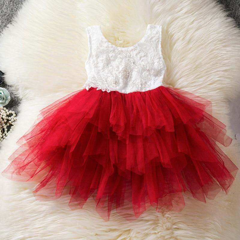 Luxury Modern Flower Newborn Baby Dress New Summer Cute Baby Girls Clothes Tulle Lace Infant Party Clothing Dress For Girls