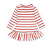 Baby Girl Dress   Winter Warm Clothes Toddler  Long Sleeve Stripe  Christmas Ruffle Dress  Unique Design