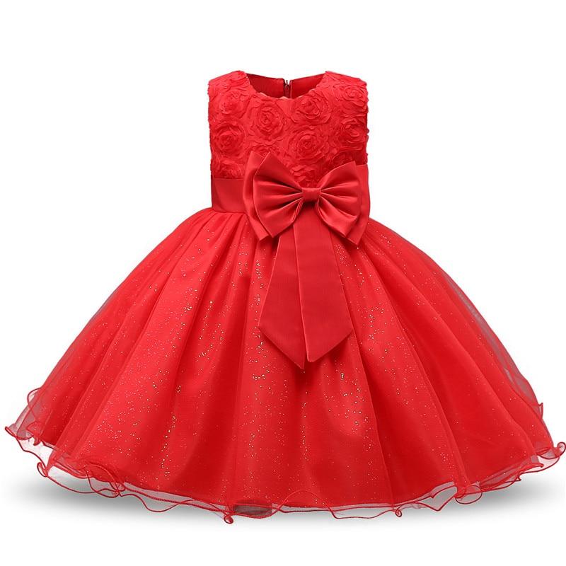 Luxury Modern Designer Baby Girls Flower Gowns Baptism Princess tutu Birthday Dress WIth Big Bow On Back