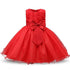 Luxury Modern Designer Baby Girls Flower Gowns Baptism Princess tutu Birthday Dress WIth Big Bow On Back