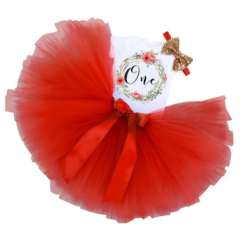 New 1st Birthday Tutu Baby Infant Christening Cake Dresses for Party Kids 1 Year Baby Girl For  Birthday Party