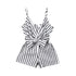 Modern Elen+gant Newborn Baby Girl Clothes Sleeveless Striped Bowknot Strap Romper Jumpsuit One-Piece Outfit For Girls