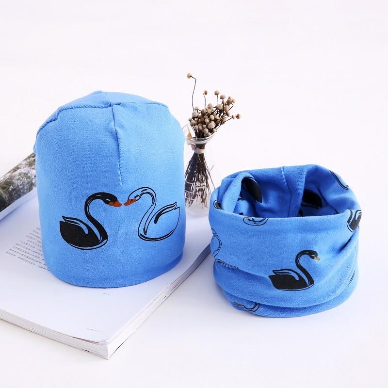 Star Print Cotton Hat And Scarf  Baby Beanie Kids Caps Children's Accessories In Modern New Design For Boys and Girls