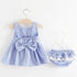 Modern Luxury Baby Girl Summer Party Clothing Cherry Dot Princess Dresses Bow Hat Outfits For Girls