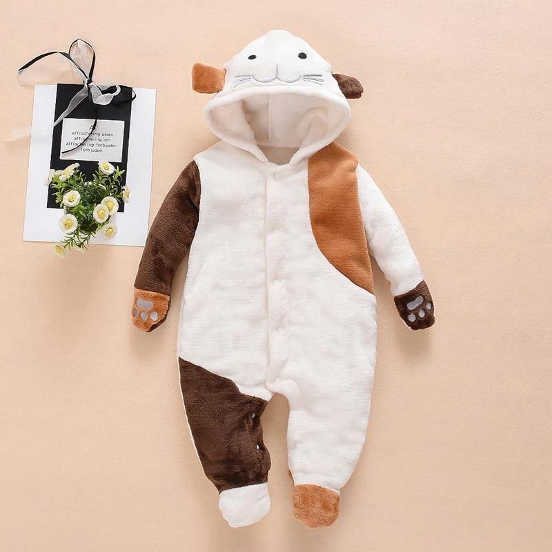 Luxury Modern Newborn Baby Boy/Girl Clothes Long Sleeve Hoddies Bear Zipper Baby Romper Clothes Autumn Winter Season For Kids and Baby