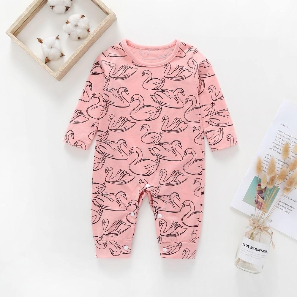 Newborn Baby Boys Girls Rompers cute Animal Printed Long Sleeve Winter Cotton Kid Jumpsuit Playsuit Outfits Clothing