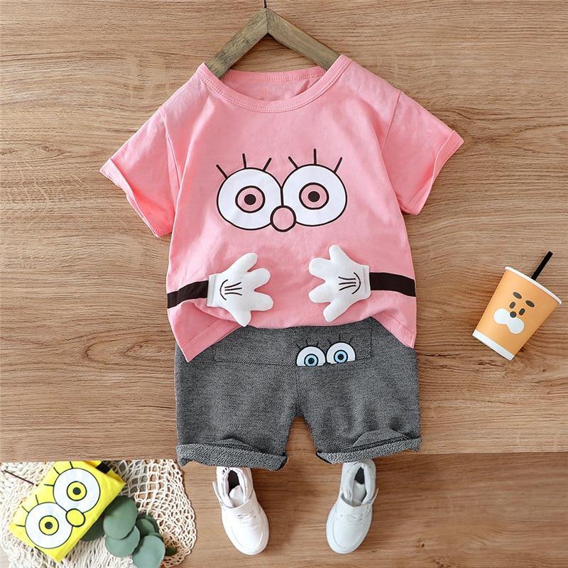 Fashion Infant  Clothing Set for Boys and Girls Cute Summer Casual Clothes Set  Top+Shorts Kids Clothes Summer Edition T shirt and Pants Set