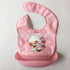 Baby Waterproof Silicone Bibs Burp Cloths Washable Roll Up Crumb Catcher Feeding Bib