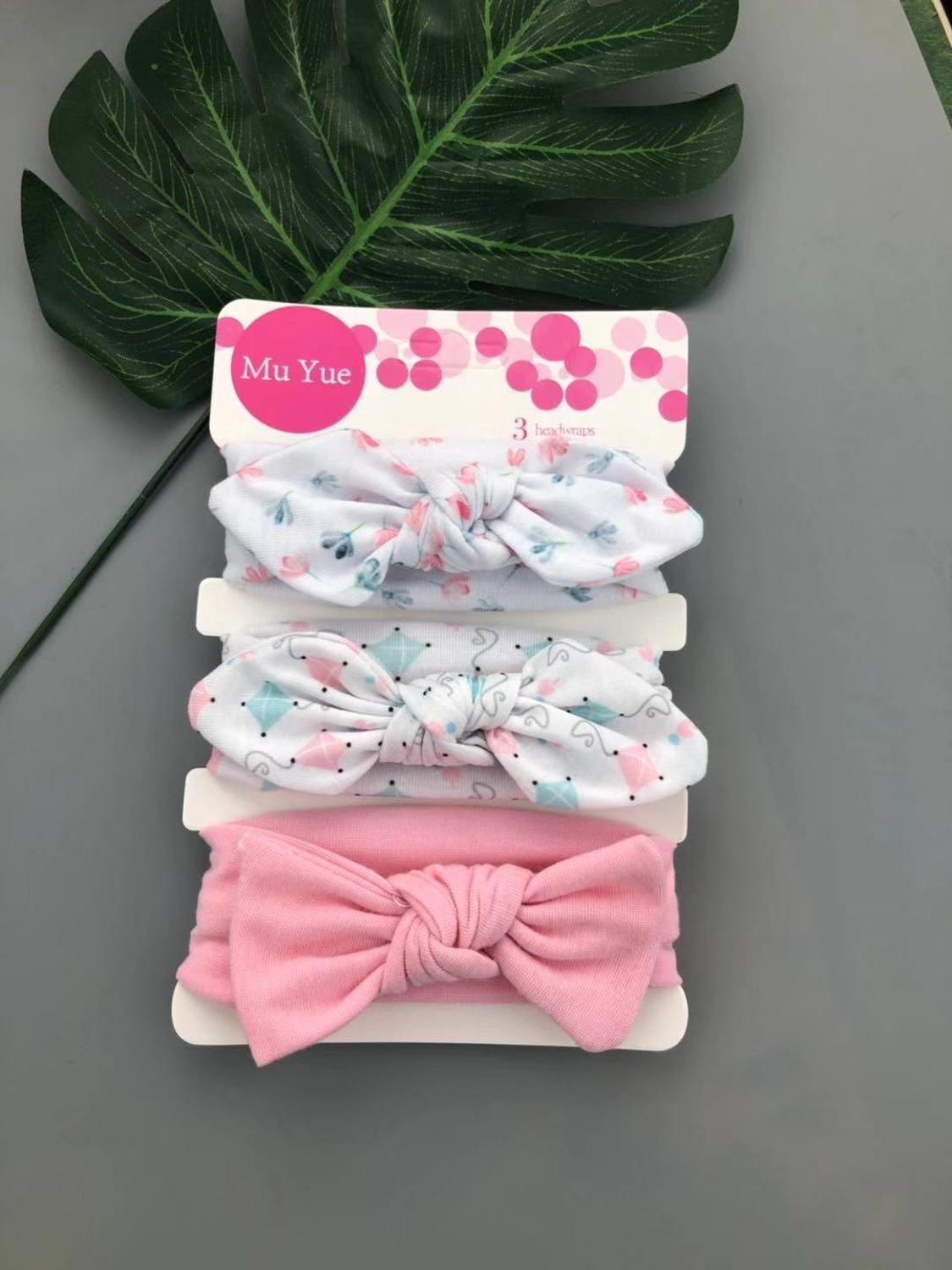 Baby Headband Flower Print Hair Wear for Newborn Baby Girl Headband for Little Girl Headbands Children Bow