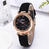 Women Watch Rhinestone Fashion Exquisite Women Leather Casual Watch Luxury Analog Quartz Crystal Wristwatch Bracelet Watch For Women and Girls