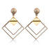 New Korean Heart Statement Drop Earrings  For Women In Fashion Vintage Geometric Acrylic Dangle Hanging Earring Jewelry Style