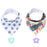 100% Organic Cotton Super Absorbent And Soft Unisex Baby Bandana Drool Bibs And Teething Toys For Newborn