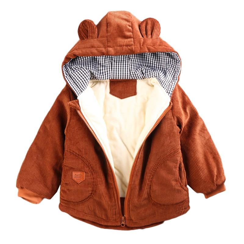 Winter Baby Warm Cotton Coat for Children Outerwear, Newborn Jacket For Infant Clothing For Boys and Girls In Bear Design For Autumn and Winter Season