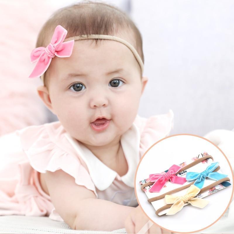 Cute Bow Baby Headband for Girl Nylon Head Bands Turban Newborn Headbands Hairbands for Kids Baby Hair Accessories For Baby